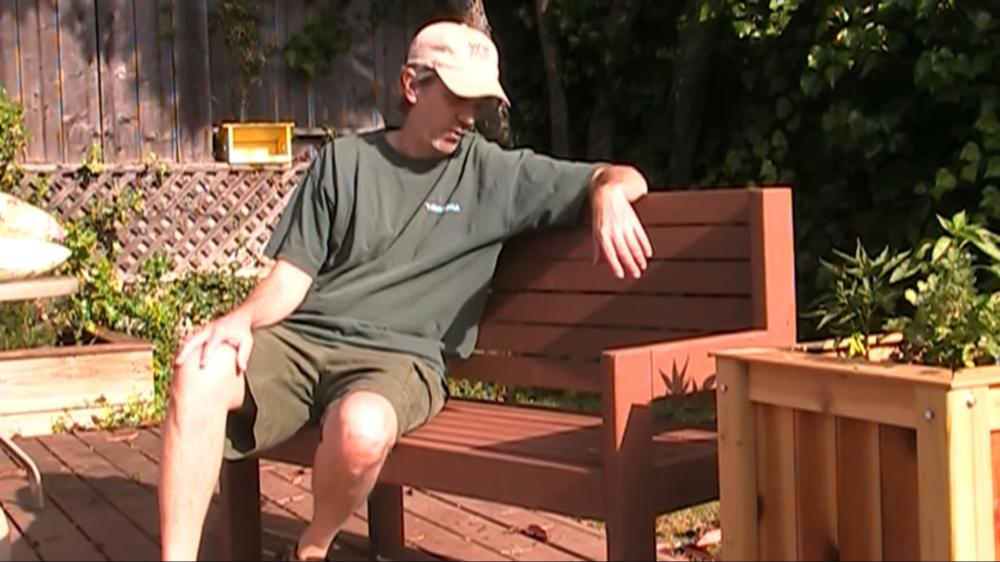 Simple garden bench